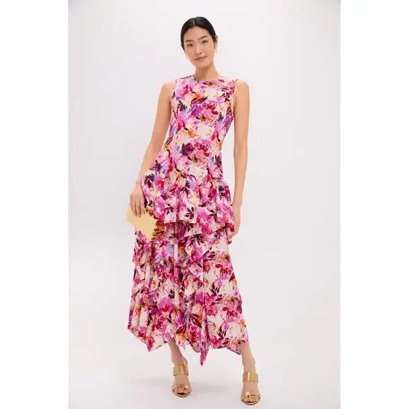 ULLA JOHNSON Azalea Mural Dress Size 2 NWT Retail $750 Tuckernuck - Picture 4 of 7